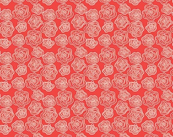 Riley Blake - From The Heart  Roses Red C10052- Fabric - Sandy Gervais