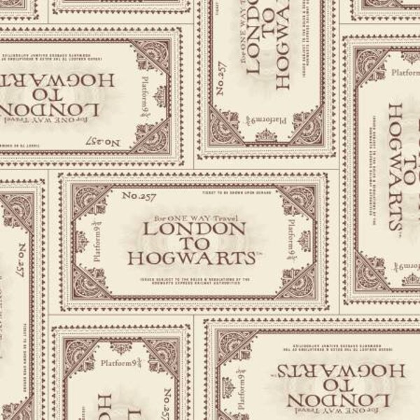 Cream Harry Potter Ticket to Hogwarts - 23800616-2 Camelot- Wizarding World- Harry Potter- J.K. Rowling's Collection