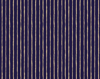 Riley Blake  Dream World Stripes Navy Sparkle - SC9085