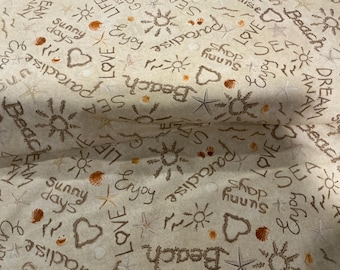 Writing On Sand - Beach Dreams C1234 - By Timeless Treasure