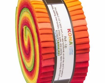 2-1/2in Strips Kona Cotton Designer RU- 485-40 Palette 40pcs