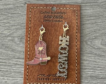 Cowboy Boot and Howdy Zip Pull 2 Pieces -  CH173R