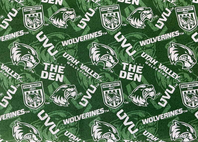 UtahValley University - Tone on Tone-100% Cotton-UVS1178 - UVU Fabric bild 3