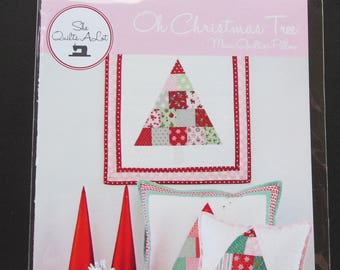 Oh Christmas Tree Pattern - Mini Quilt on Pillow Pattern- SQA16126 - She Quilts A Lot