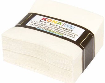 Kona 2.5" Mini Charm Squares - MCH-106-84 - 84 Pieces - Robert Kaufman - Snow