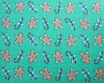 End of bolt - discontinued Fabric - 1 1/3 Yards - Sugar Plum Christmas 291417  - Moda Bunny Hill Designs - Gingerbread Men