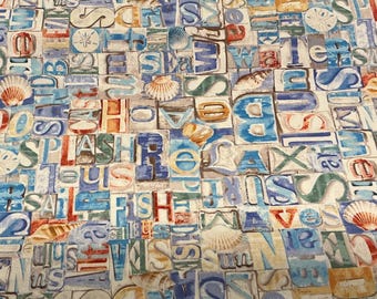 Timeless Treasure Beach Day - Beachy Words On Wood BEACH-C8459  MULTI