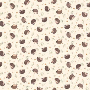 Little Fawn and Friends by Dear Stella Collection - Cream Hedgehog- ST-DNS1909CREAM