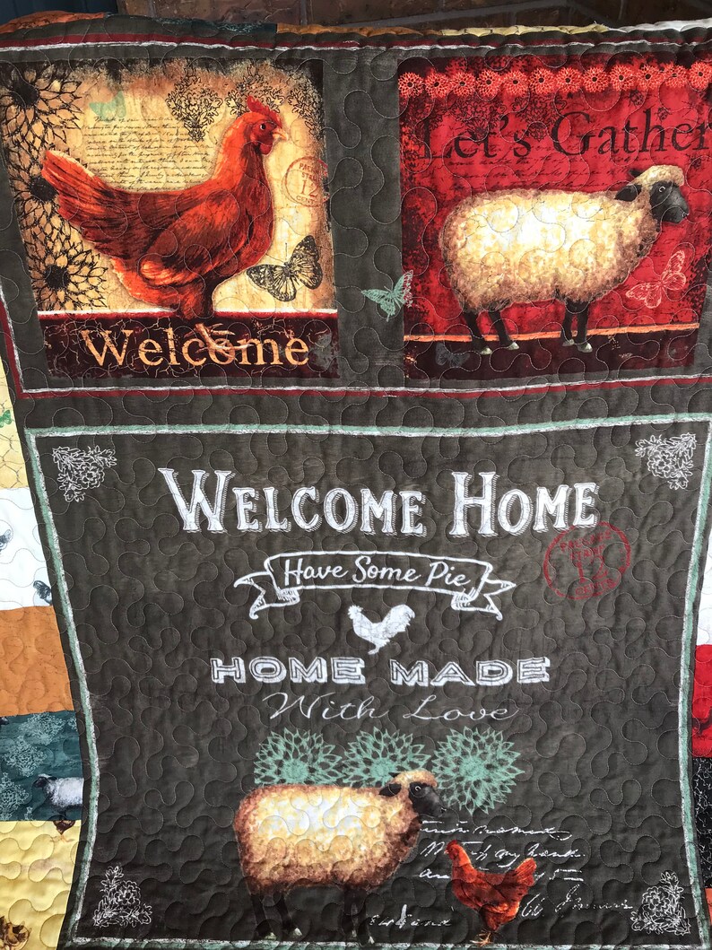 Welcome Home Homemade Quilt wall Hanging Home Decor