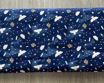 Harry Potter Hedwig Fabric - Blue Night Sky by Camelot 2380092601