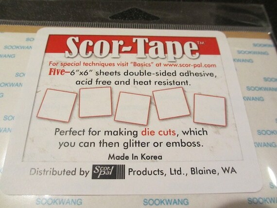 Scor Tape Sheets 5 Pkg 6X6