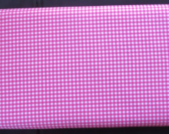 Riley Blake - 1/8 Inch Small Gingham Hot Pink Fabric C440 - 70