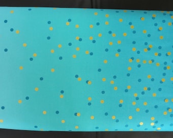 End of  Bolt 33" - Ombre Confetti Metallic Turquoise 10807209M - by V and Co. for Moda Fabrics