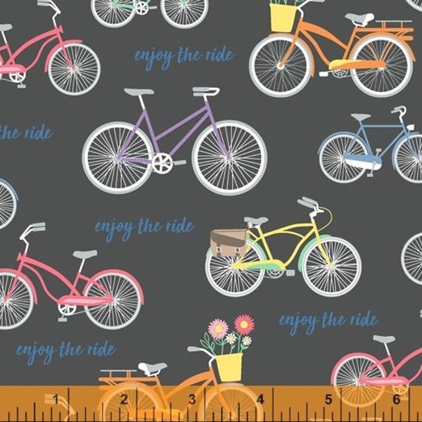 End of Bolt 1 1/3 Yards - Enjoy The Ride by Whistler Studios for Windham Fabrics - 51994-1