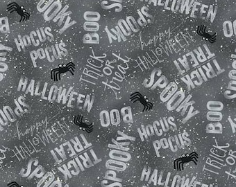 End of Bolt 1 Yard - Wilmington Prints - Spooky Vibes by Katie Doucette Collection In Holiday