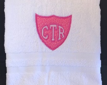 CTR Applique Towel  - Hot Pink Hash Fabric