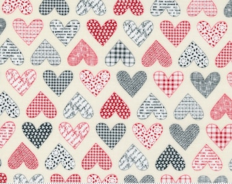 Flirt Hearts Cream Multi 55570 21 by Sweetwater for Moda