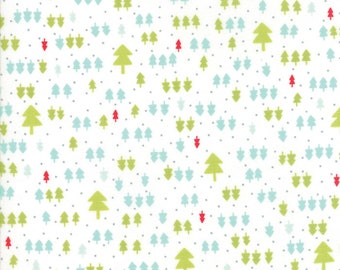 Vintage Holiday - Bonnie and Camille Seasonal  Christmas Trees White - 5516318 End Of Bolt 1 Yard