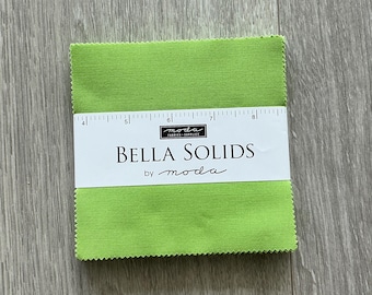 Bella Solids Charm Lime 9900PP 75 Moda Precuts - 9900PP75