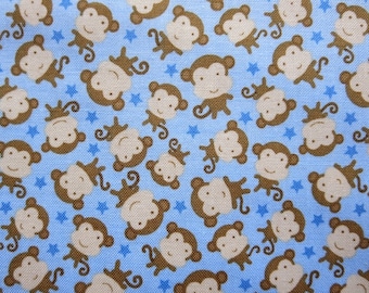 End of Bolt Just over 2 yards - Snips and Snails Monkey Blue C3543