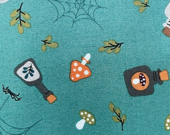Riley Blake  C14562 - Little Witch Potions Light Teal - By Jennifer Long