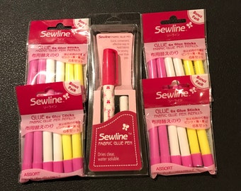 Four pack plus pen - Sewline Assorted Glue Stick