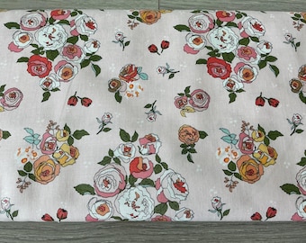 End of Bolt 1 1/3 Yards - Riley Blake - Sunsetridge Flowers Blush - C15730 by Minki Kim