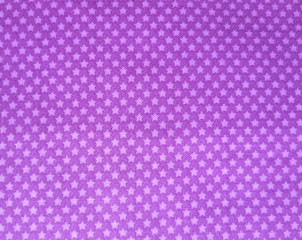 Riley Blake - Halloween Parade Purple Star Fabric - C3966 - End Of Bolt - 44 Inches