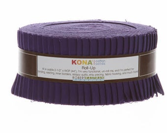 Roll Up Kona Solids Purple Color 40pcs 2-1/2in Strips - RU-324-40 - RU32440