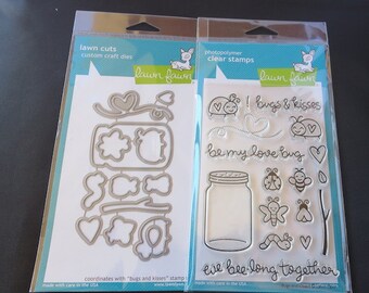 Lawn Fawn - Bugs And Kisses Stamp Set AND Craft Die Set