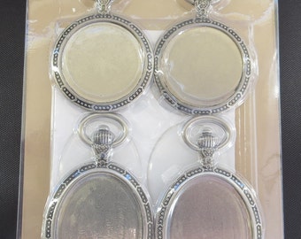 Tim Holtz - Idea-Ology Metal Watch Cameos 1.25"X2" & 1.5"X2.5" 4/Pkg - TH93264