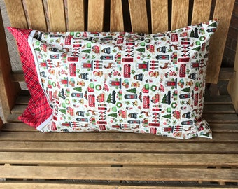 London Christmas Novelty Pillowcase - British Themed / England Pillowcase / U.K