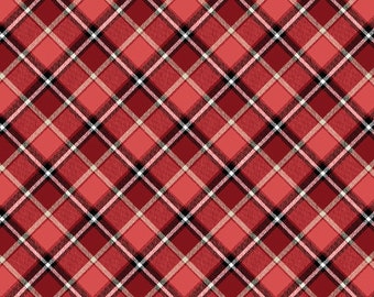 LONDON by Whistler Studios -  Windham Fabrics 52345-2 - Red Plaid