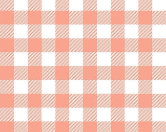 Riley Blake - Modern Farmhouse Coral C9462 Gingham Check