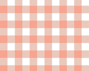 Riley Blake - Modern Farmhouse Coral C9462 Gingham Check