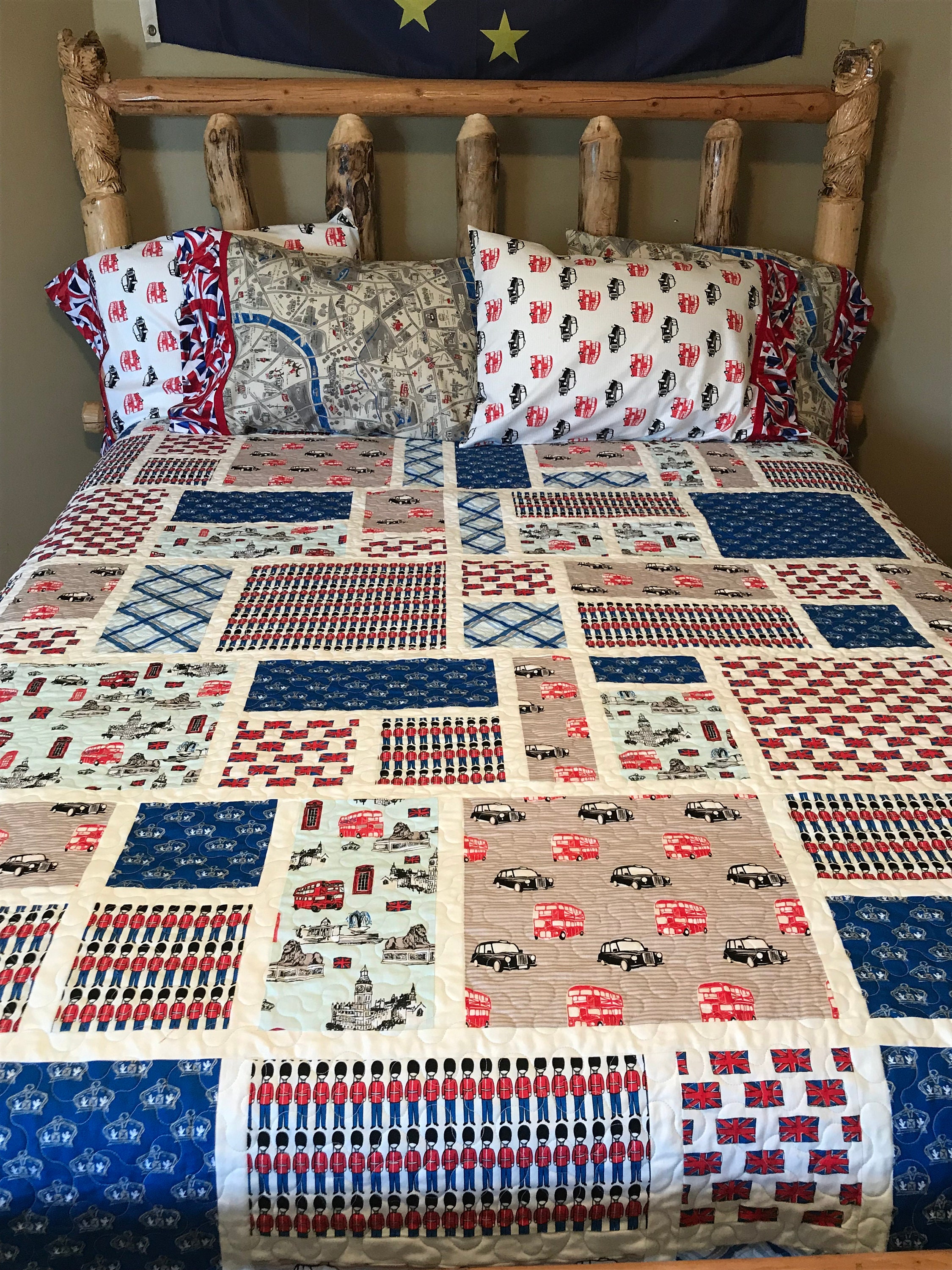 Homemade Queen Quilt British Quilt / England Etsy