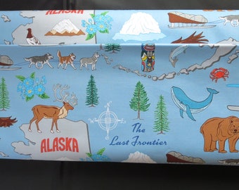 End of Bolt 1 yard State Cotton The Last Frontier Alaska Fabric - Windham Fabrics 42900 - X