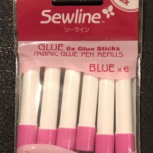 Special 10 Packs Of 6 - Blue Sewline Fabric Glue - Pen Refill - Pen Sold Separately ( Link Below) - FAB50062 - Glue Sticks
