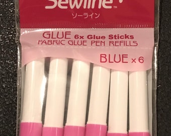 Special 10 Packs Of 6 - Blue Sewline Fabric Glue - Pen Refill - Pen Sold Separately ( Link Below) - FAB50062 - Glue Sticks