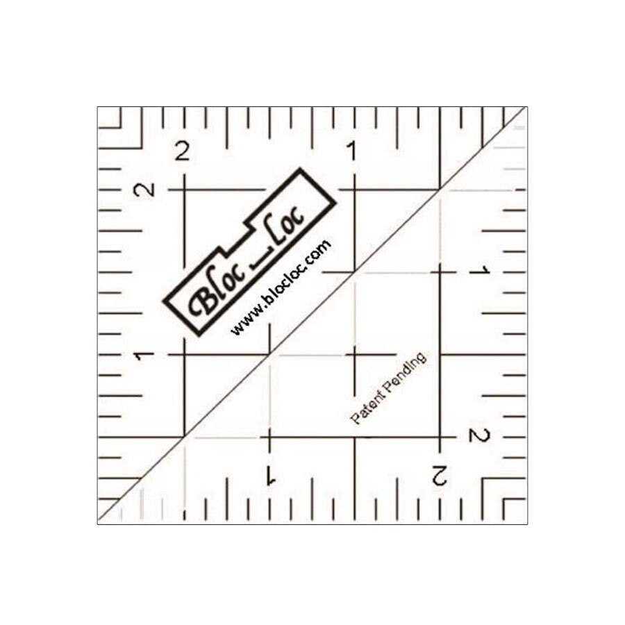 Bloc Loc 2.5 One Remaining Half Square Triangle Ruler 2.5 HST 25