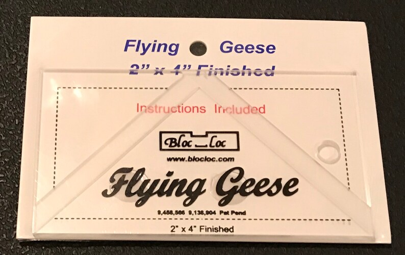 Flying Geese Ruler 2 x 4 FG 2X4 Bloc Loc Bloc Loc
