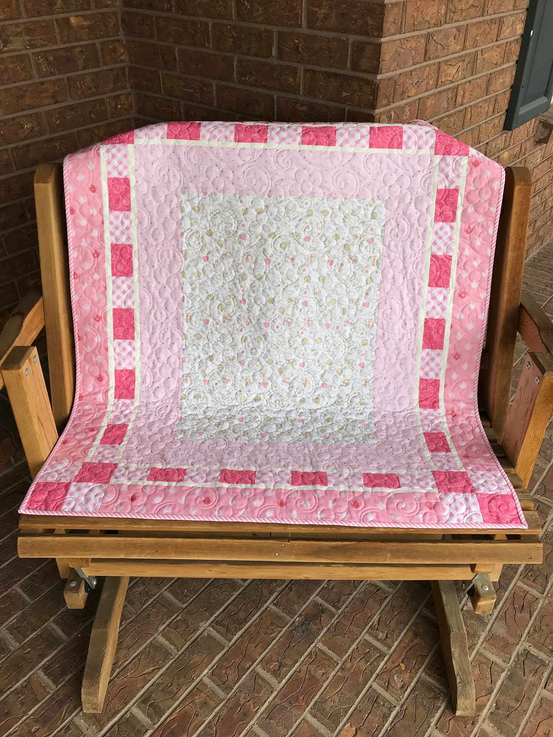 Wonderland 2 Homemade Baby Quilt Two Week Introductory Price Etsy