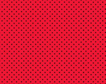 Pirates by Makower UK TP-830-RX Black Dot on Red