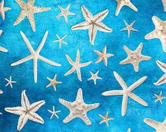 STARFISH BEACH-C1238  BLUE - Beach Dreams - Timeless Treasure