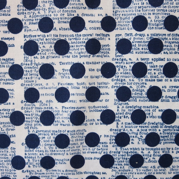 Riley Blake Designs "Lost & Found Americana" By Jen Allyson. 100% cotton, pattern C5982—NAVY Dots