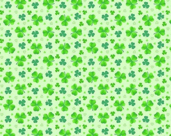 End of Bolt 1.5 Yards - Pot Of Gold - Henry Glass - 9368-66  - Tossed Clover