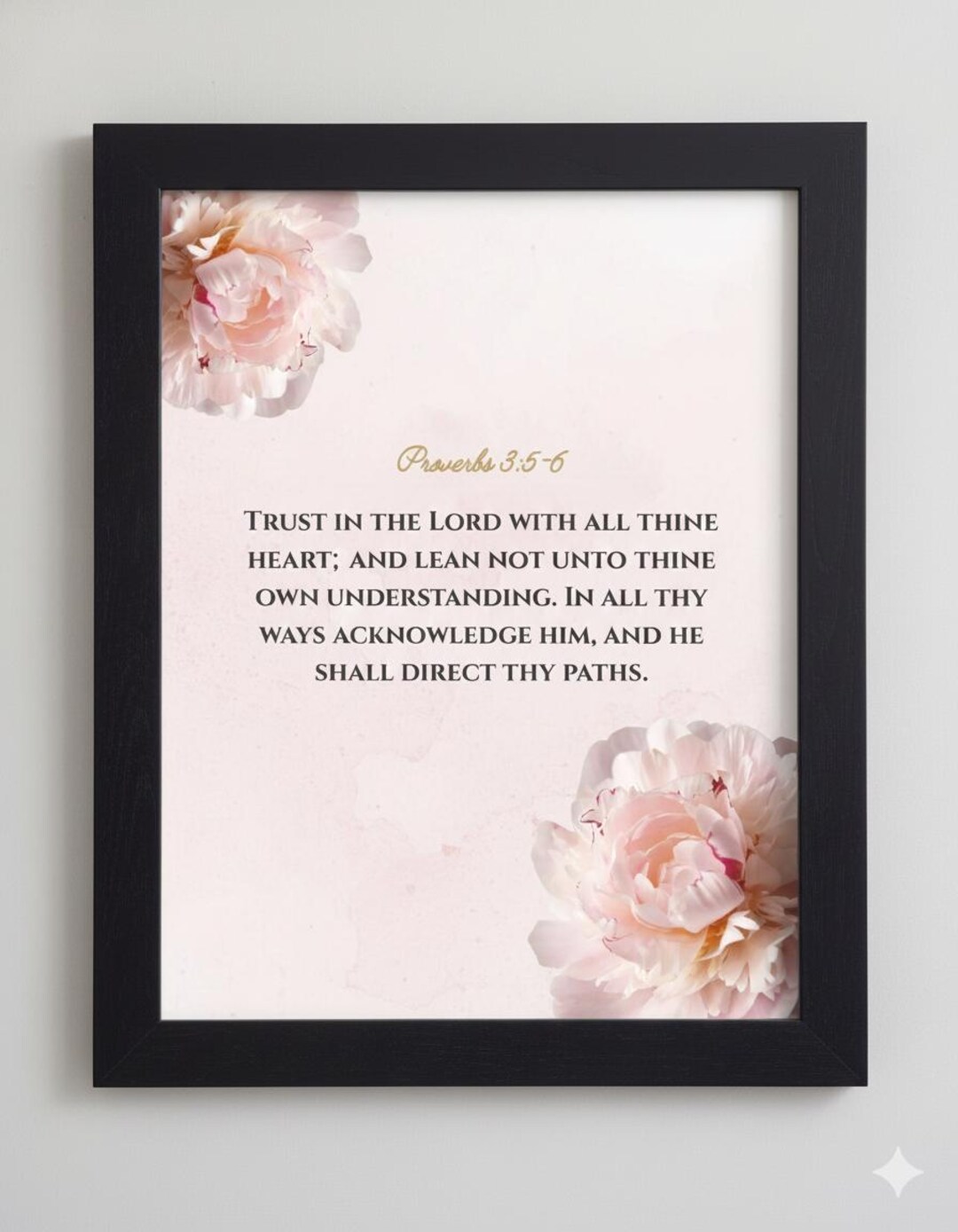 Proverbs 3:5-6 KJV Scripture Wall Art | Trust in the Lord Printable ...