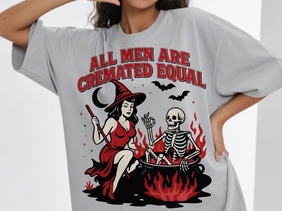 Funny Spooky Witch Halloween png,Cremated Men PNG,  Retro Horror Tshirt PNG, Unique Feminist Halloween, Sublimation Halloween Woman design