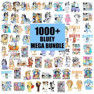 Blauwe hond bundel ontwerp digitale png, cartoon hond familie en vrienden png voor shirt, transparante png digitale download