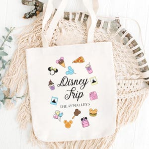 Custom Disney Tote Bag, Disney Vacation Tote Bag, Disney Princess Personalized Tote Bag